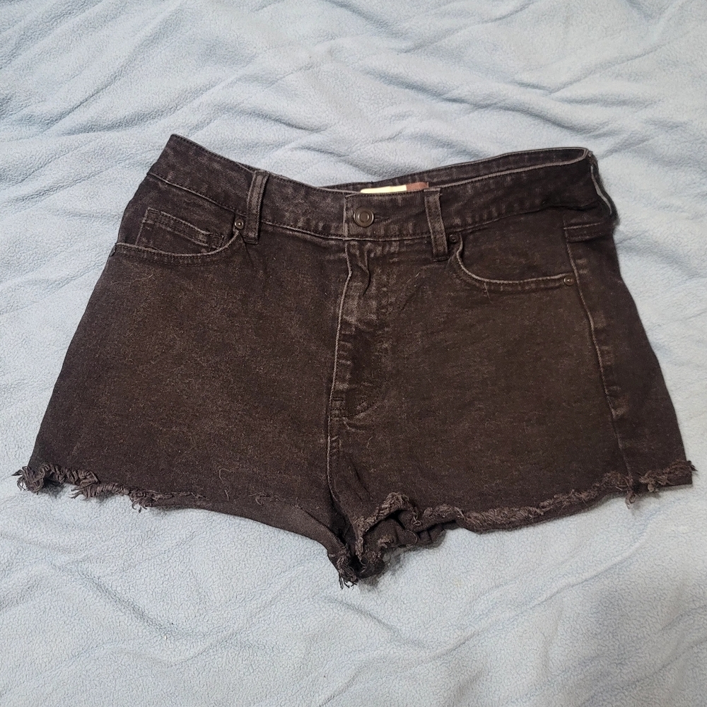 Black Frayed Shorts